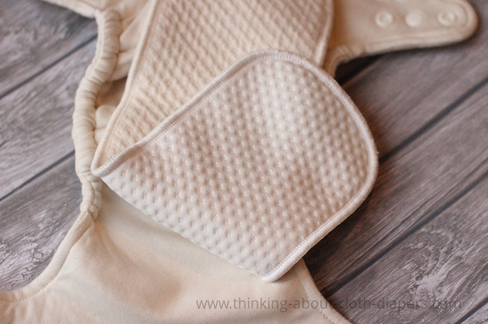 stay-dry organic cotton booster in bummis dimple diaper