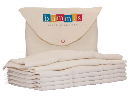 organic cotton prefolds from Bummis organic cotton prefolds from Bummis