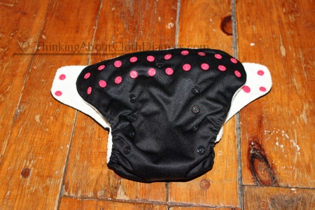 Funky Fluff cloth diaper fits from 8 to 40 lbs.  It's a great one-size option with so much flexibility.