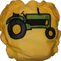 Tractor Applique Custom Cloth Diaper